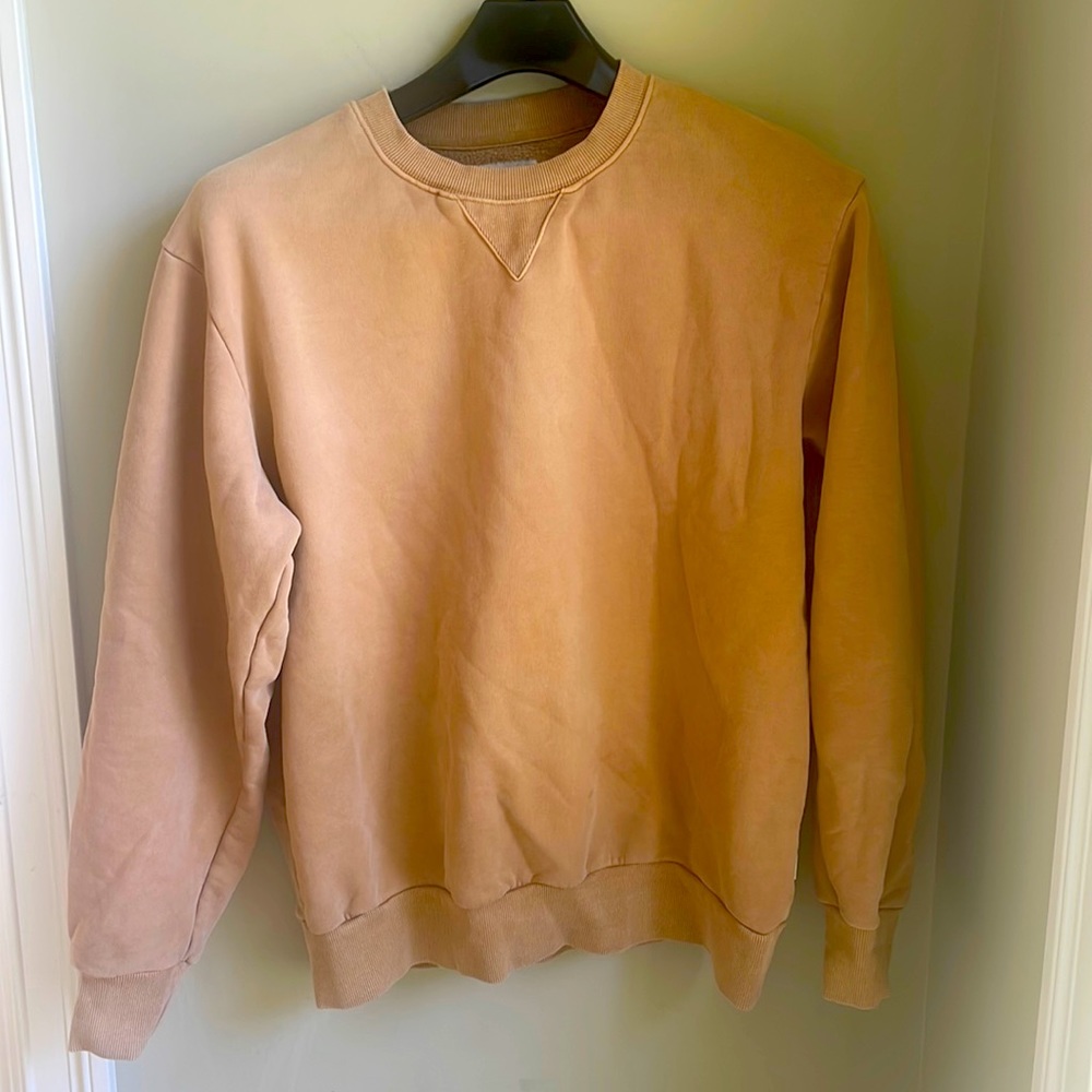 Rhythm Liam Crew Knit Sweater, Brown/Gold, Large